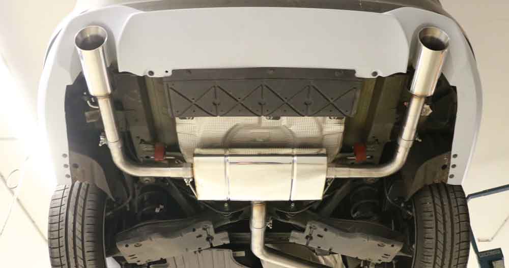 Ford Focus IV Turnier/ Kombi ST-Look Endschalldämpfer Ausgang rechts/links - 1x100 Typ 25 rechts/links für originale ST Stoßstange
