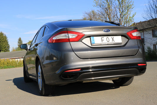 Mondeo V Schrägheck/ Turnier/ Stufenheck Endschalldämpfer quer Ausgang rechts/links - Ausgang der Endrohre in der originalen Stoßstange