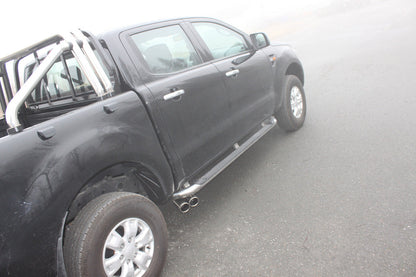 Ford Ranger ab 09/2015 4x4 - Doppelkabine Endschalldämpfer Sidepipe, Ausgang rechts und links am Fahrzeug - 2x90 Typ 16 rechts/links