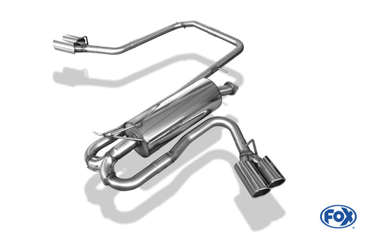 Ford Ranger ab 09/2015 4x4 - Doppelkabine Endschalldämpfer Sidepipe, Ausgang rechts und links am Fahrzeug - 2x90 Typ 16 rechts/links