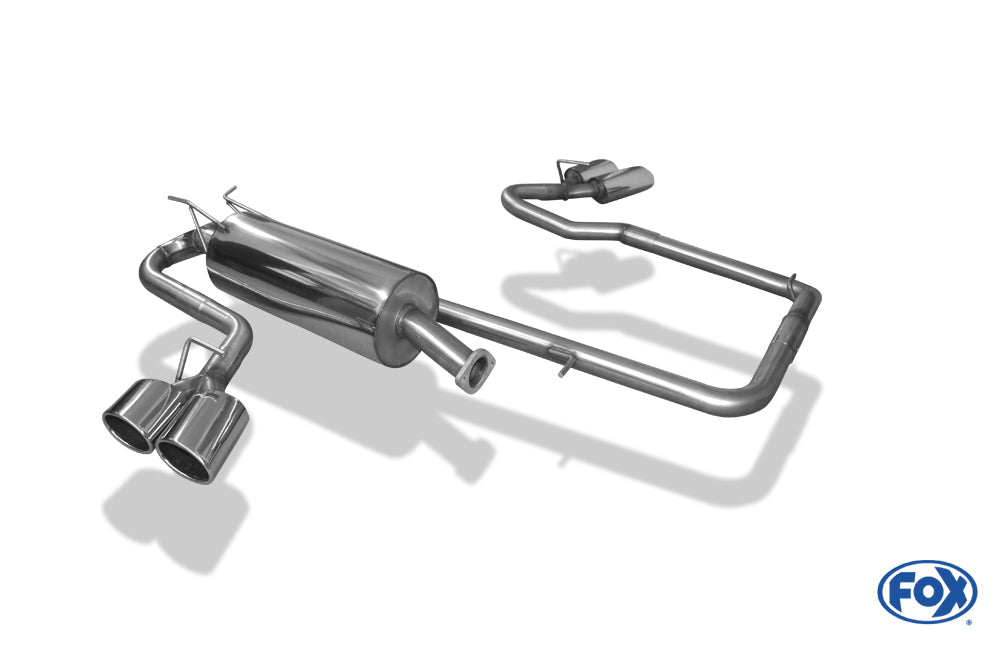 Ford Ranger 2011-08/2015 - 4x4 - Doppelkabine Endschalldämpfer Sidepipe, Ausgang rechts und links am Trittbrett  - 2x115x85 Typ 38 rechts/links