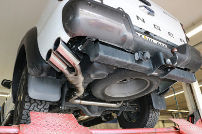 Ford Ranger ab 09/2015 4x4 - Doppelkabine + Wildtrak Endschalldämpfer Sidepipe, Ausgang an der linken Fahrzeugseite hinter dem Hinterrad  - 2x115x85 Typ 38