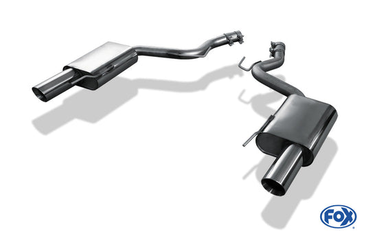 Ford Mustang Coupe & Cabrio - 6/8-Zylinder Endschalldämpfer rechts/links - 1x100 Typ 25 rechts/links