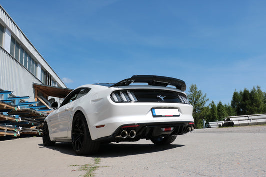 FOX Ford Mustang VI Coupe & Convertible - 4/6/8 -Zylinder Endschalldämpfer rechts/links ohne Abgasklappen - 2x100 Typ 25 rechts/links - passend an den Stoßstangenansatz 52889573 von Velocity
