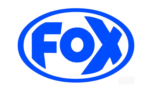 FOX FOX Sticker Blau - geplottet Höhe: 55mm  Breite: 85mm - FOX Logo