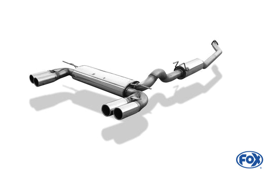 Honda Civic VII Type R Endschalldämpfer quer Ausgang rechts/links  - 2x80 Typ 12 rechts/links