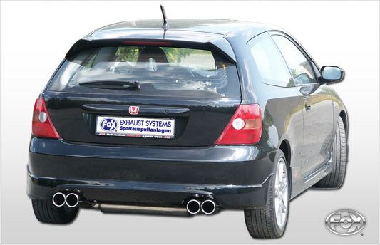 Honda Civic VII Type R Endschalldämpfer quer Ausgang rechts/links  - 2x80 Typ 12 rechts/links