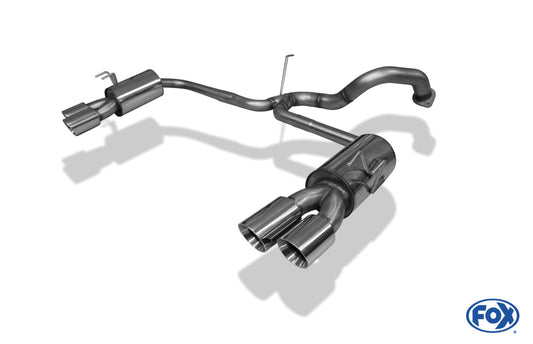 Honda Civic IX Type R Endschalldämpfer quer Ausgang rechts/links  - 2x90 Typ 25 rechts/links