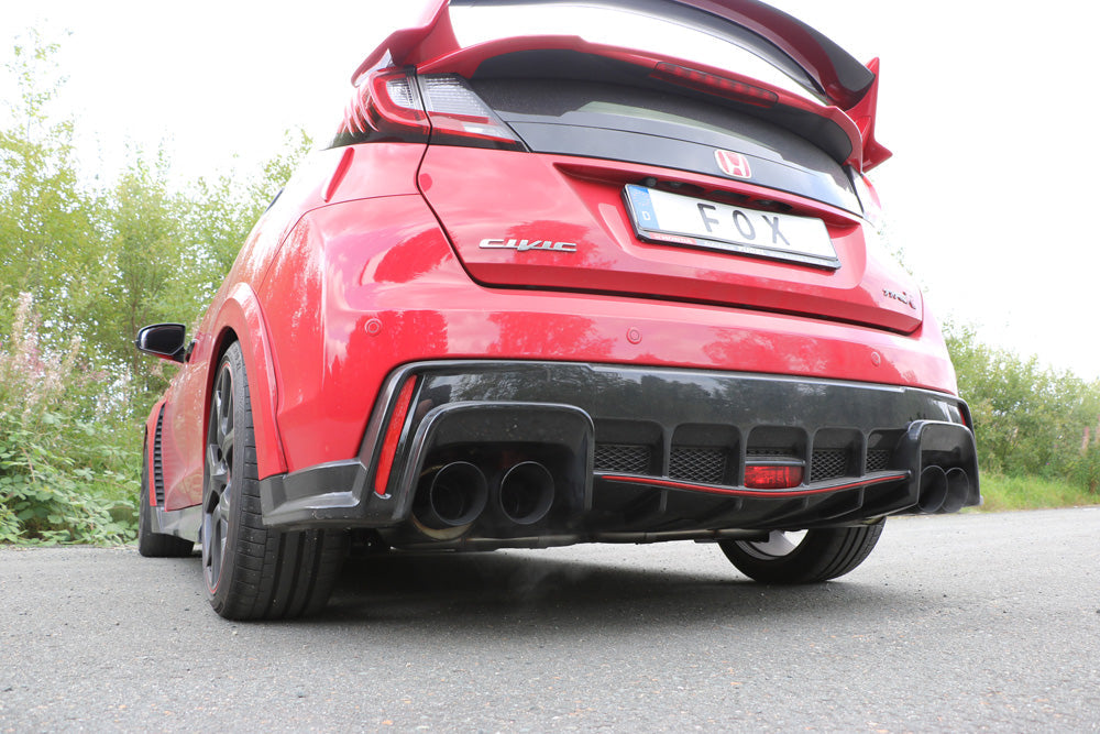 Honda Civic IX Type R Endschalldämpfer quer Ausgang rechts/links  - 2x90 Typ 25 rechts/links schwarz