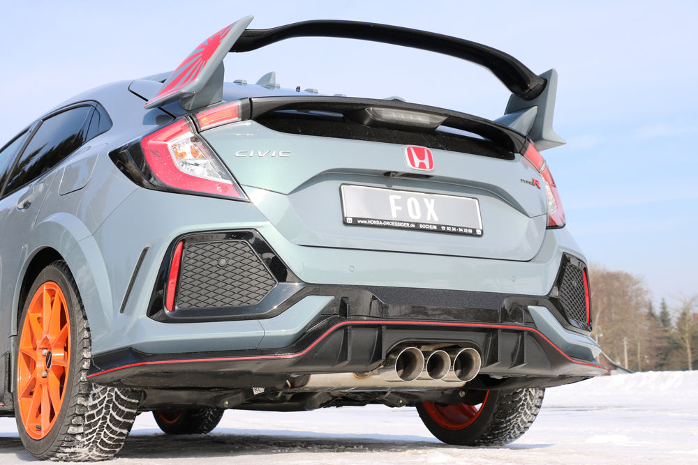 Honda Civic X Type R Endschalldämpfer quer Ausgang rechts/links  - 100-90-100 Typ 25 mittig