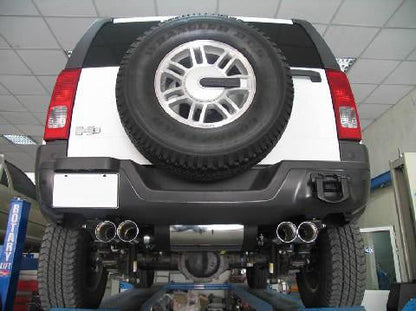 Hummer H3 Endschalldämpfer quer Ausgang rechts/links - 2x100 Typ 25 rechts/links