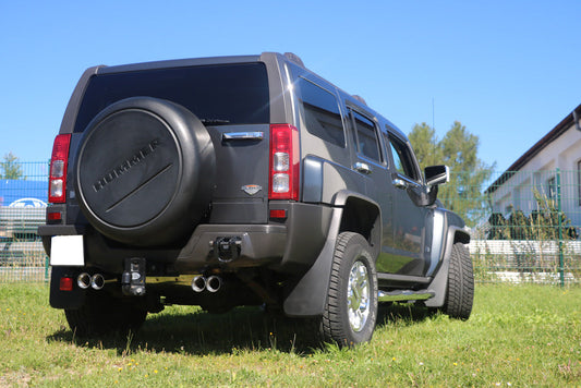 Hummer H3 Endschalldämpfer quer Ausgang rechts/links - 2x100 Typ 24 rechts/links