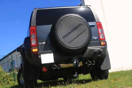 Hummer H3 Endschalldämpfer quer Ausgang rechts/links - 2x100 Typ 24 rechts/links