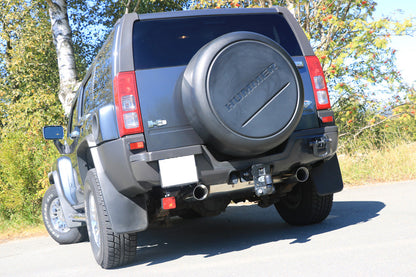 Hummer H3 Endschalldämpfer quer Ausgang rechts/links - 1x100 Typ 25 rechts/links