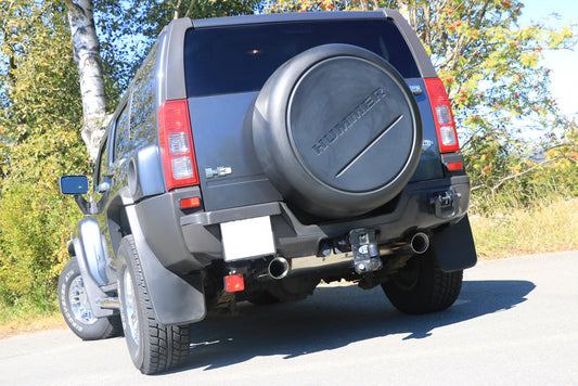Hummer H3 Endschalldämpfer quer Ausgang rechts/links - 1x100 Typ 25 rechts/links