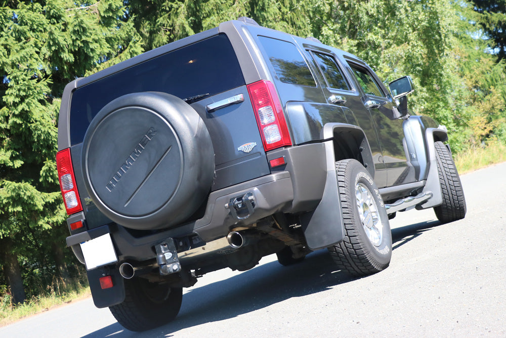 Hummer H3 Endschalldämpfer quer Ausgang rechts/links - 1x100 Typ 25 rechts/links