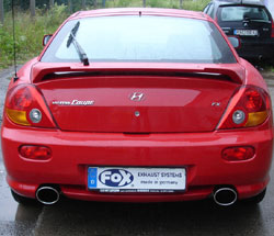 Hyundai Coupe Typ GK - 2,7l V6 Endschalldämpfer rechts/links - 129x106 Typ 32 rechts/links
