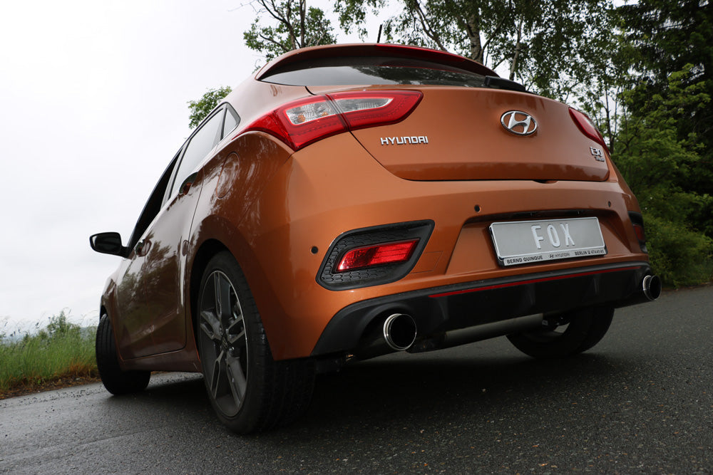 Hyundai i30 Turbo Endschalldämpfer quer Ausgang rechts/links - 1x100 Typ 27 rechts/links