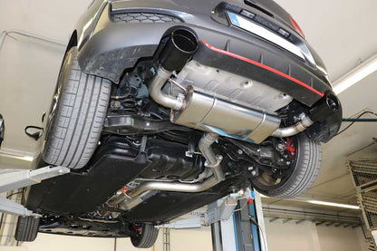 Hyundai i30N Performance - SCHWARZ Endschalldämpfer quer Ausgang rechts/links mit Abgasklappe - 129x106 Typ 32 rechts/links schwarz emailliert