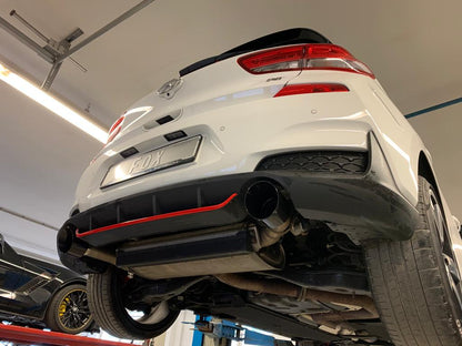 Hyundai i30N Performance + Fastback Endrohre passend auf den originalen Endschalldämpfer - 1x114 Typ 25 rechts/links schwarz