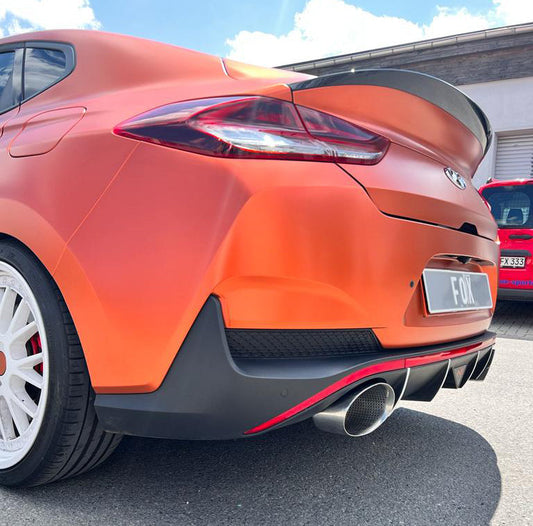 FOX Hyundai i30N Fastback Facelift Endrohre passend auf den originalen Endschalldämpfer - 160x130 Typ 38 rechts/links