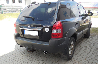 Hyundai Tucson 2,0l - JM Endschalldämpfer quer Ausgang rechts/links - 115x85 Typ 32 rechts/links