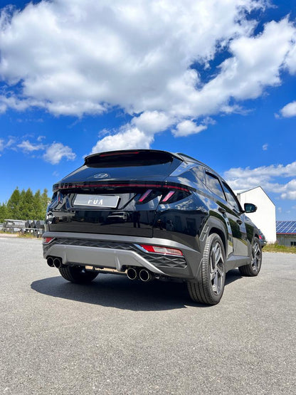FOX Hyundai Tucson NX4 - 4x2 & 4x4 Endschalldämpfer - 4x90 Typ 14 mit Schwarzen Covern 4x100mm