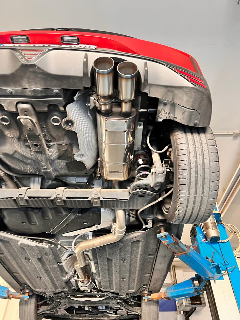 FOX Hyundai I20 N - BC3 Endschalldämpfer mit Abgasklappe - 2x90 Typ 14 mit coloriertem Rand