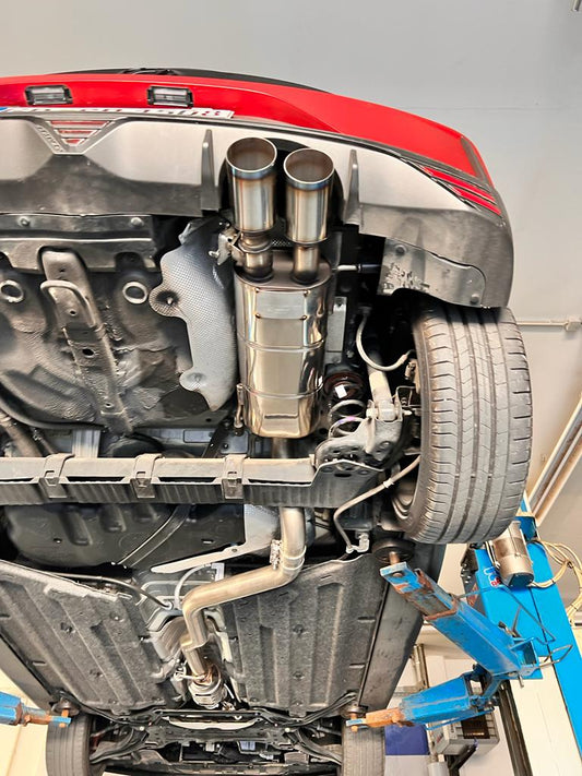 FOX Hyundai I20 N - BC3 Endschalldämpfer mit Abgasklappe - 2x90 Typ 14 mit coloriertem Rand
