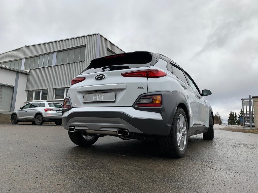 Hyundai Kona 4WD - Endrohre in der Stoßstange Endschalldämpfer Ausgang rechts/links - 145x65 Typ 59 rechts/links