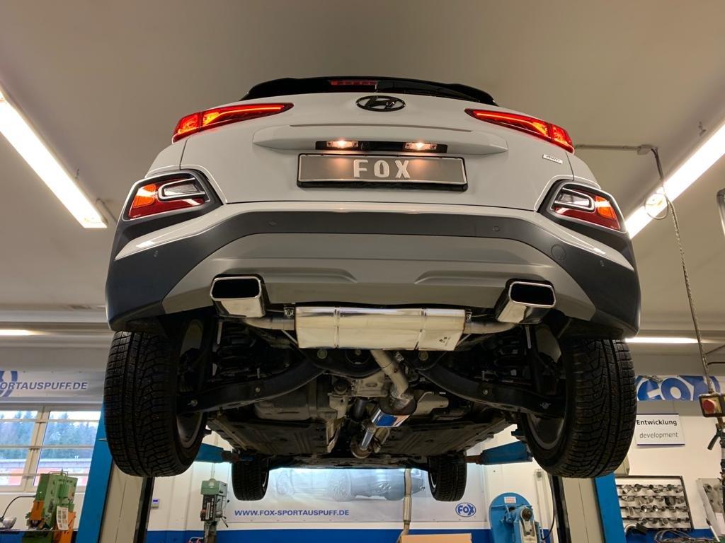 Hyundai Kona 4WD - Endrohre in der Stoßstange Endschalldämpfer Ausgang rechts/links - 145x65 Typ 59 rechts/links