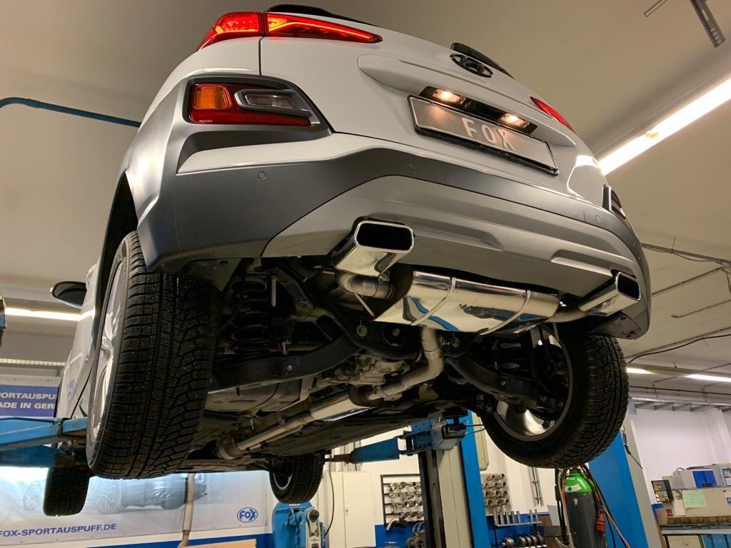 Hyundai Kona 4WD - Endrohre in der Stoßstange Endschalldämpfer Ausgang rechts/links - 145x65 Typ 59 rechts/links