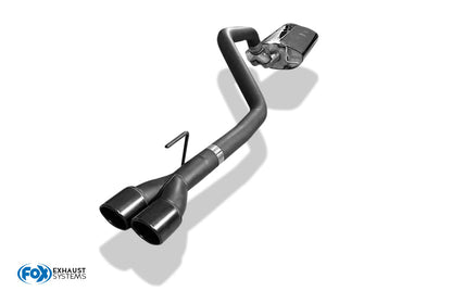 FOX Jeep Commander Typ WH/ XK Endschalldämpfer - 2x90 Typ 16 schwarz emalliert