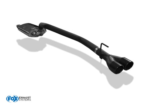FOX Jeep Commander Typ WH/ XK Endschalldämpfer - 2x90 Typ 16 schwarz emalliert