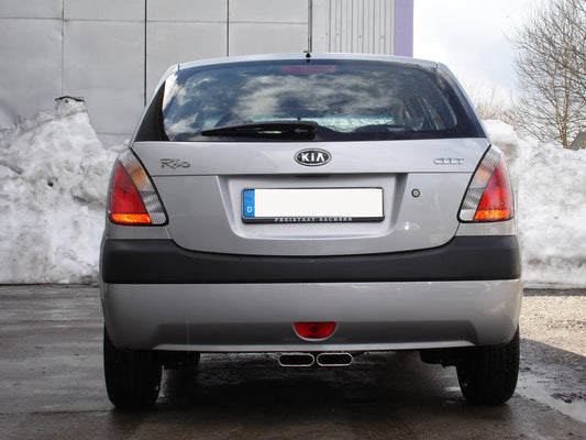 Kia Rio II Endschalldämpfer Ausgang mittig - 2x130x50 Typ 52