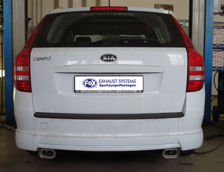 Kia Cee`d Kombi/ Caravan - ED Endrohrgeweih rechts/links passend auf den originalen Endschalldämpfer - 135x80 Typ 53 rechts/links