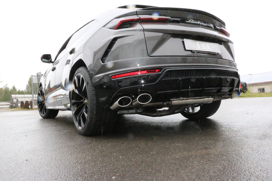 FOX Lamborghini Urus Endschalldämpfer quer Ausgang rechts/links mit 2 Abgasklappen - 2x115x85 Typ 38 rechts/links