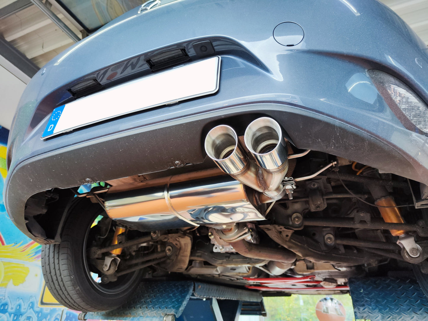 FOX Mazda MX5 - ND Endschalldämpfer quer Ausgang rechts - 2x70 Typ 25 NICHT versetzt