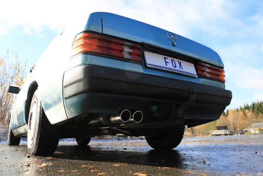 FOX Mercedes 190 W201 Endschalldämpfer und Vorschalldämpfer - 2x76 Typ 16