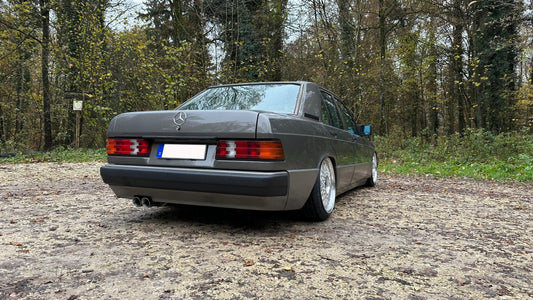 FOX Mercedes 190 W201 Endschalldämpfer und Vorschalldämpfer - 2x76 Typ 25