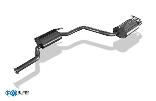 FOX Mercedes 190 W201 Endschalldämpfer und Vorschalldämpfer - 2x76 Typ 25