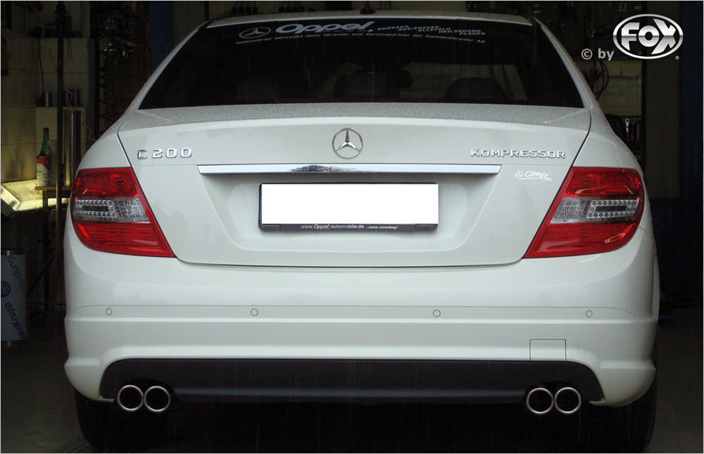 FOX Mercedes C-Klasse 4 Zylinder - W204/S204 AMG-Paket Endschalldämpfer rechts/links mit Y-Verbindungsstück - 2x70 Typ 16 rechts/links