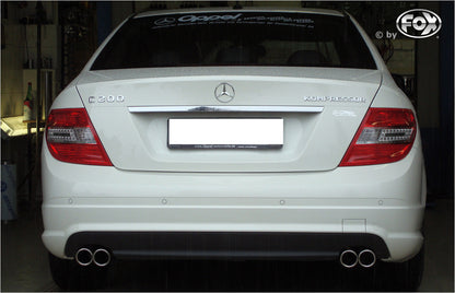 FOX Mercedes C-Klasse 4 Zylinder - W204/S204 AMG-Paket Endschalldämpfer rechts/links mit Y-Verbindungsstück - 2x70 Typ 16 rechts/links