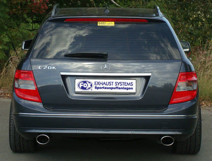 Mercedes C-Klasse 4 Zylinder - W204/S204 Endschalldämpfer rechts/links mit Y-Verbindungsstück - 115x85 Typ 38 rechts/links