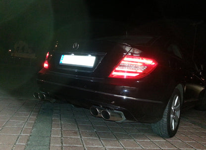 Mercedes C-Klasse 4-Zylinder Coupe C204 Endschalldämpfer rechts/links inkl. Y-Verbindungsrohr - 2x115x85 Typ 32 rechts/links