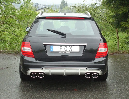 Mercedes C-Klasse 4 Zylinder - 204 AMG-P. + C63 Diff. Endschalldämpfer rechts/links mit Y-Verbindungsstück - 2x115x85 Typ 32 rechts/links