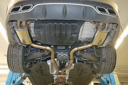 Mercedes C-Klasse 205 AMG C63 S Endschalldämpfer rechts/links inkl. Abgasklappen - Endrohre sitzen in der originalen Stoßstange