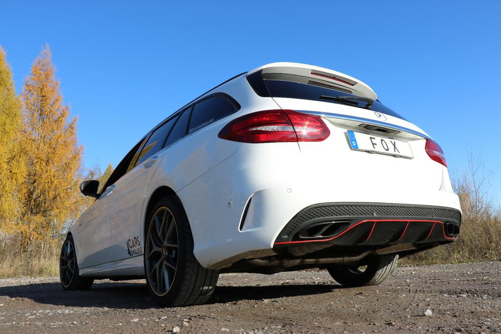 FOX Mercedes C-Klasse 205 Limousine/ T-Modell/ Cabrio/ Coupe Endschalldämpfer rechts/links mit Endrohrtulpen