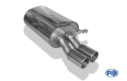 Mercedes E-Klasse W124 Stufenheck Endschalldämpfer Ø70mm - 2x80 Typ 12