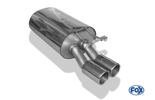 Mercedes E-Klasse W124 Stufenheck Endschalldämpfer Ø70mm - 2x80 Typ 12